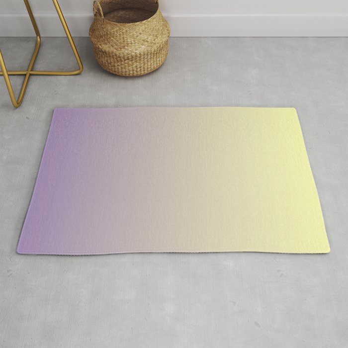 Color gradient 10. yellow and purple or violet. abstraction,abstract,minimalism,plain,ombré Rug