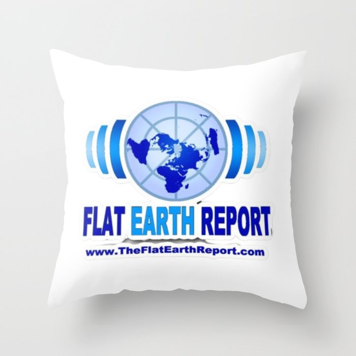 The Flat Earth Report podcast Throw Pillow