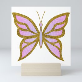 Glitter Butterfly Small Mini Art Print