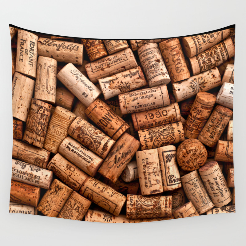 Corks Wine Wall Tapestry