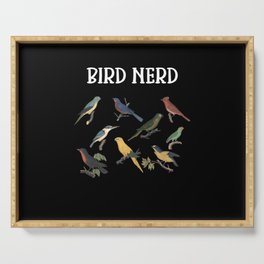 Vogel Nerd Vogelarten Artwork Serving Tray