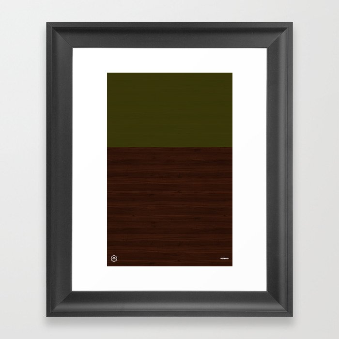 Modern Minimal Collection Walnut Framed Art Print By Mstrpln