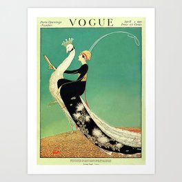 Vintage Magazine Cover - Peacock Art Print