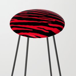Tiger Stripes Red Counter Stool