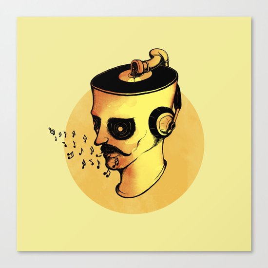 Record Player - ANALOG zine Canvas Print
