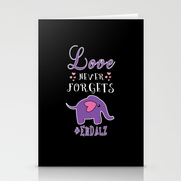 Elephant Love End Alzheimer Alzheimer's Awareness Stationery Cards