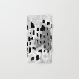 Rexa - abstract minimal modern grey black and white trendy home decor Hand & Bath Towel