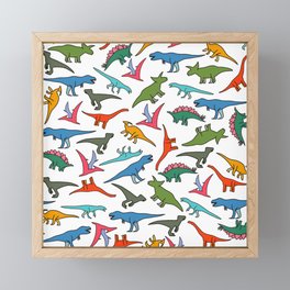 Best Dino Friends Framed Mini Art Print