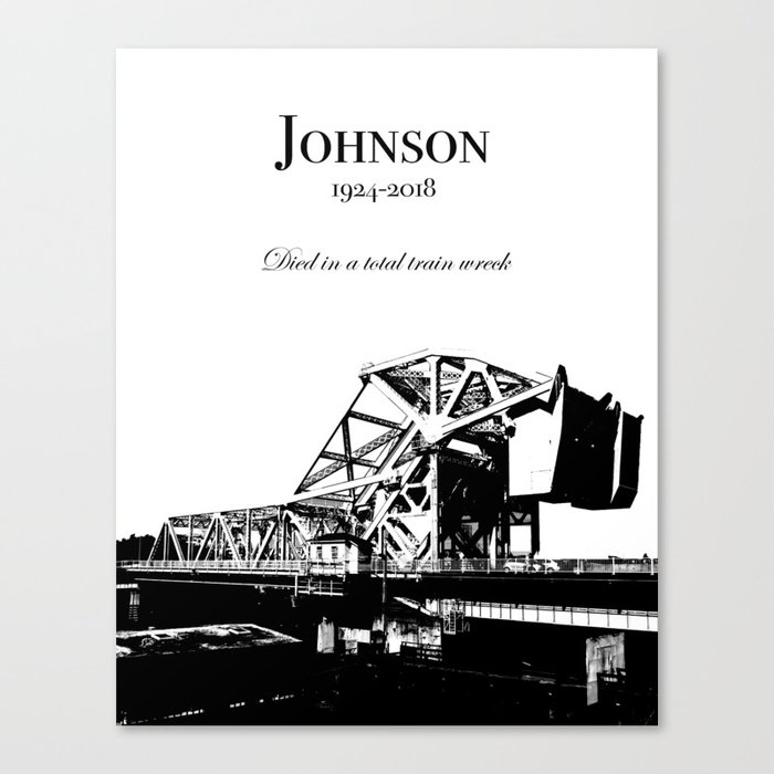 Johnson Street Bridge (Train Wreck) Canvas Print