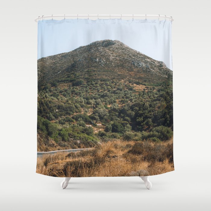 Greek Mountain | Nature & Travel Photography on the Island of Naxos, Greece Shower Curtain