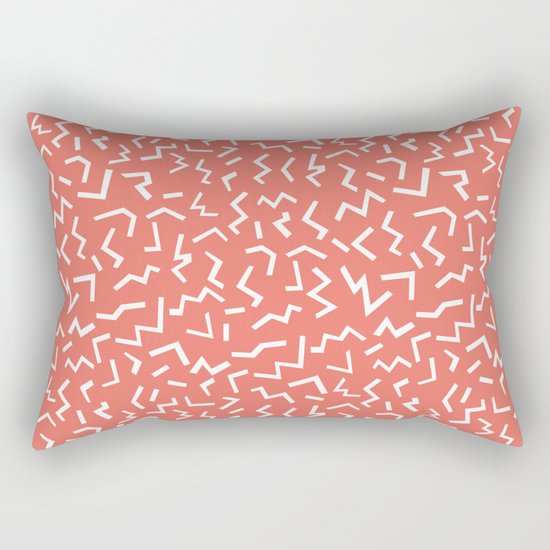 memphis zig zag modern minimal abstract pattern trendy gifts Rectangular Pillow