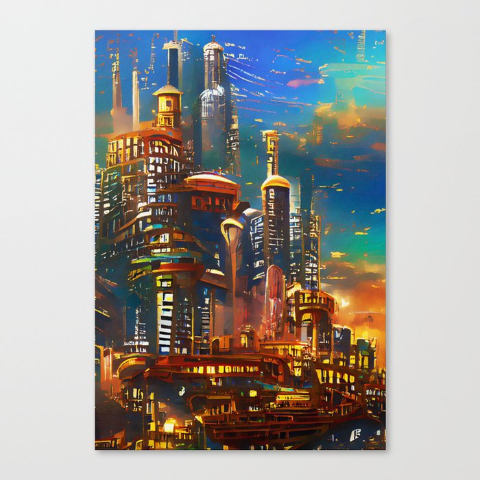 Skyline from the Future Canvas Print