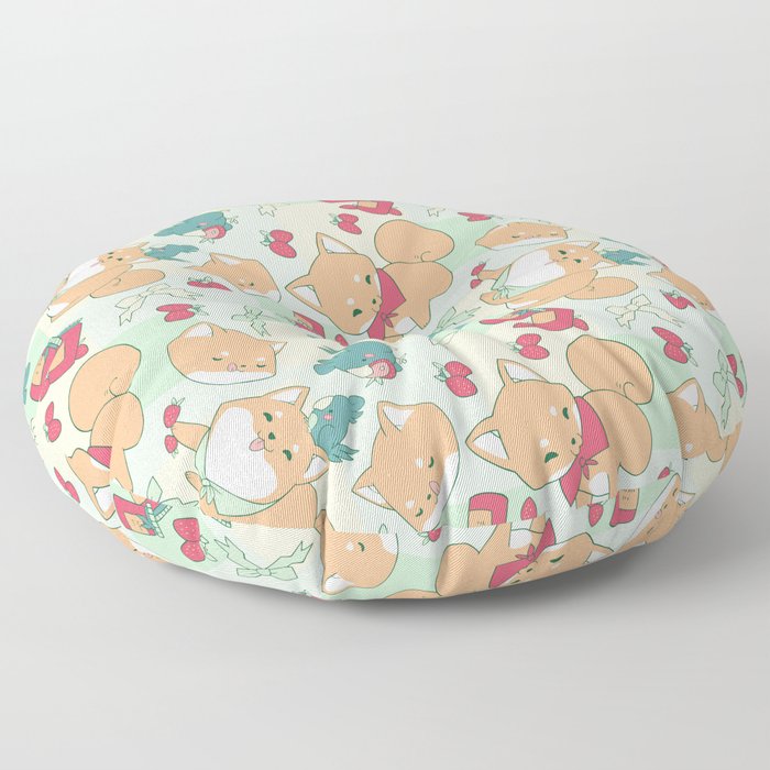 Shiba Birb Picnic Floor Pillow