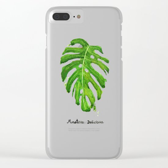 Monstera Deliciosa Clear iPhone Case