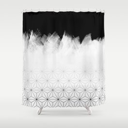 Christmas Geometric Pattern Shower Curtain