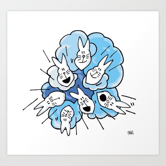 Falling Hillys Art Print