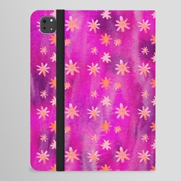 Floral Abstract Watercolor | Vintage (90s Hot Pink) iPad Folio Case