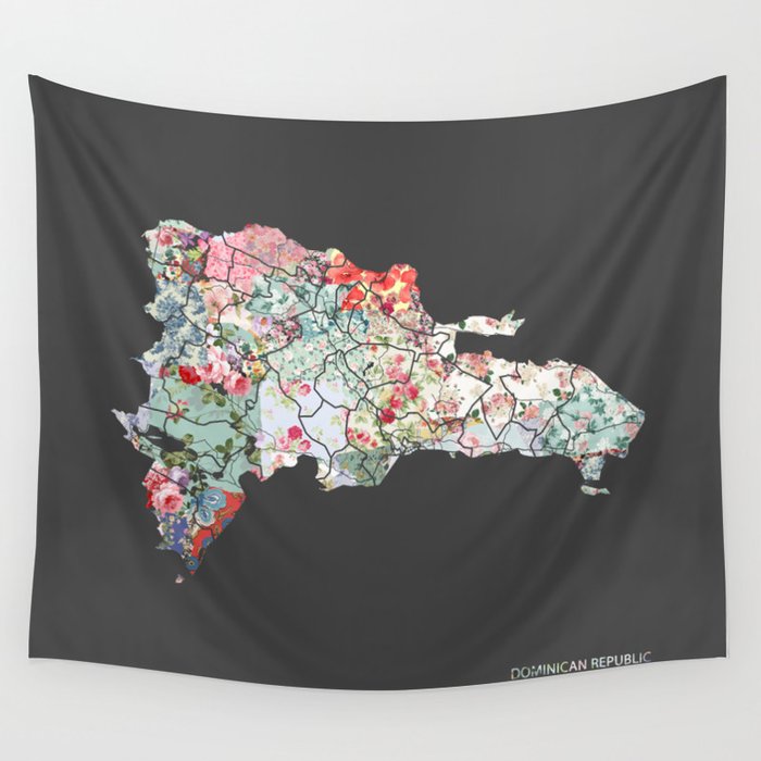 Dominican Republic map #2 Wall Tapestry by Mapsland  Society6