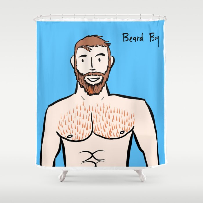 Beard Boy Ginger Shower Curtain By Beardboy Society6