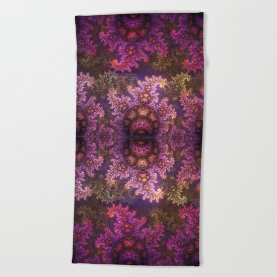 Dragon spirals ans Spheres in autumn colors Beach Towel