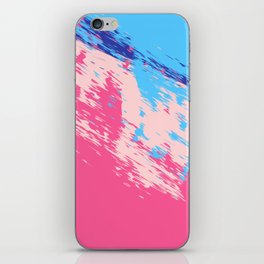 Brush - Abstract Colourful Art Design in Pink and Turquoise iPhone Skin