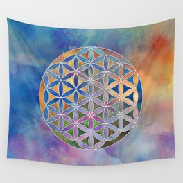 The Flower of Life in the Sky Wall Tapestry