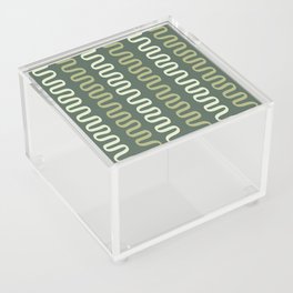 Abstract Shapes 234 in Forest Sage Green (Snake Pattern Abstraction) Acrylic Box