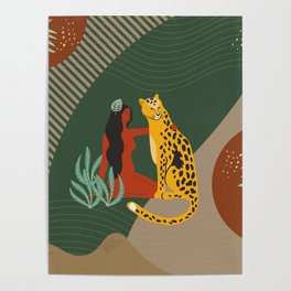 Jungle Abstract Friends Poster