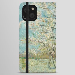 Pink Peach Tree Spring Garden Painting iPhone Wallet Case