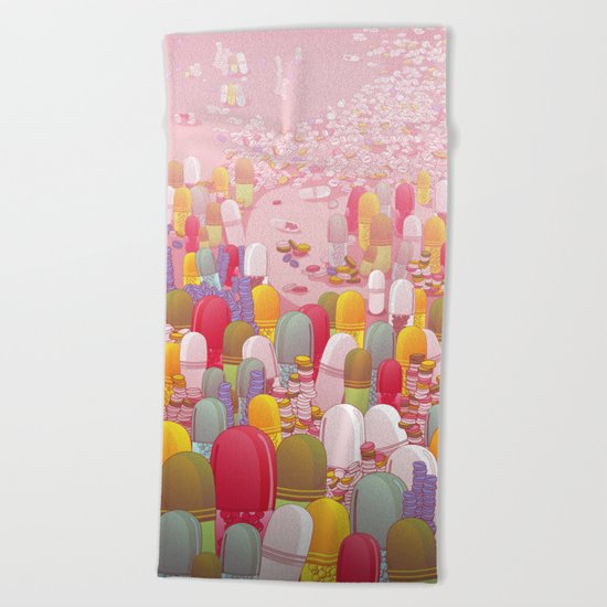 Society of Pills Beach Towel