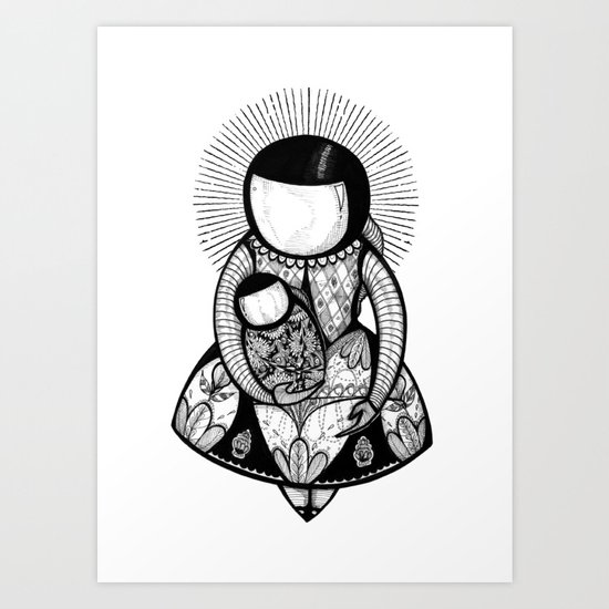 Astronaut Mom Art Print