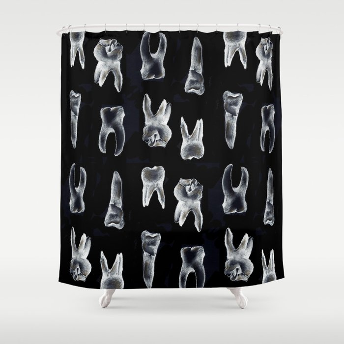 Teeth Shower Curtain By Spllinter Society6 Teeth Shower Curtain