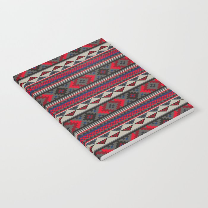 Navajo blanket pattern- red Notebook