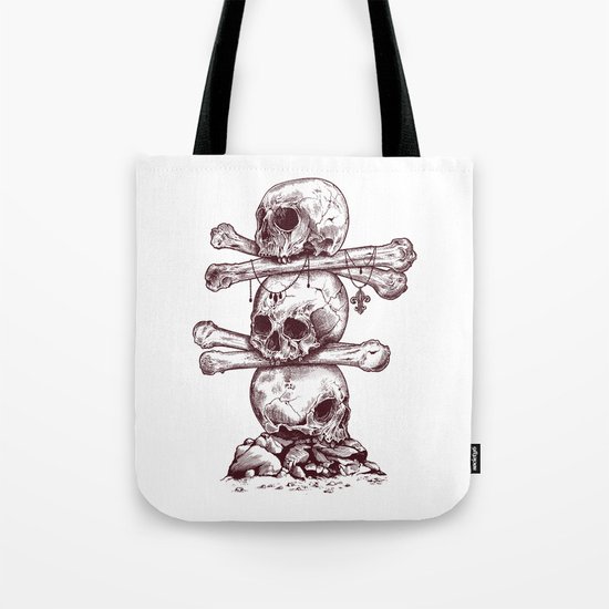 Skull Totem Tote Bag