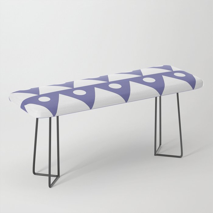 Dots & Triangles Very Peri Modern Abstract Bench