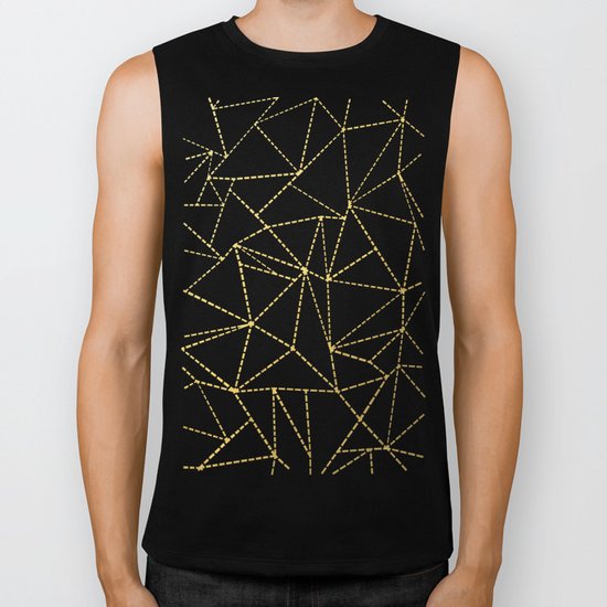 Ab Dotted Gold Biker Tank