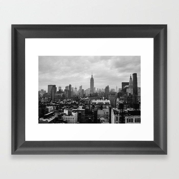 New York City Skyline Framed Art Print By Mikemartelli Society6 New York City Skyline Framed Art Print