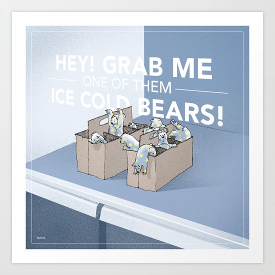 Ice Cold Bears Art Print