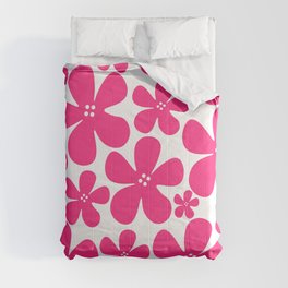 Pink flowers floral pattern Comforter