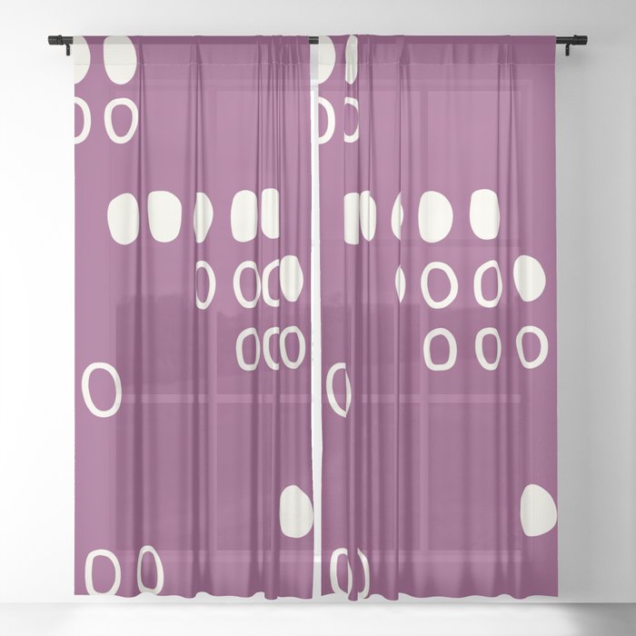 Spots pattern composition 9 Sheer Curtain