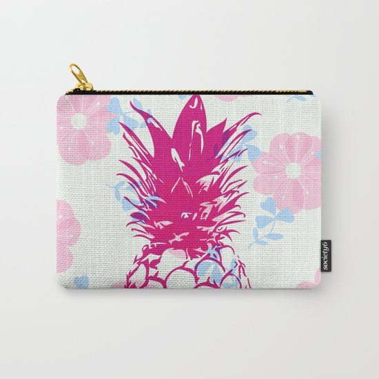 Beautiful Pineapple Flowers Pattern Carry-All Pouch