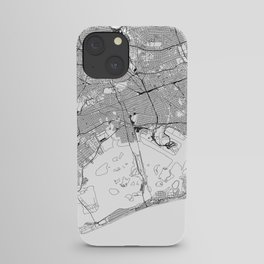 Queens White Map iPhone Case