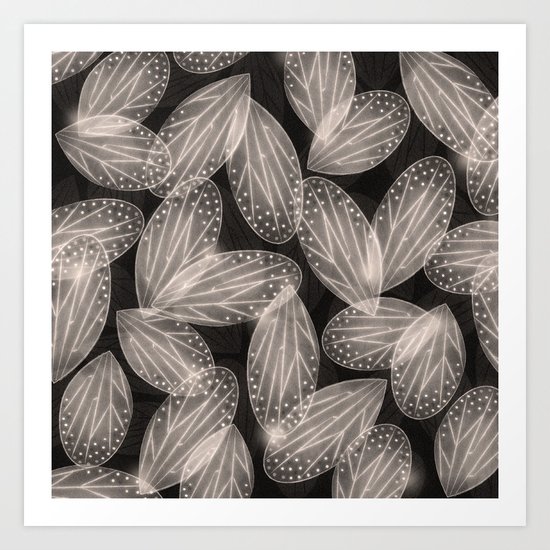 Fallen Fairy Wings - Silver Screen Edition Art Print