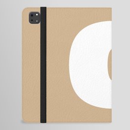 o (White & Tan Letter) iPad Folio Case