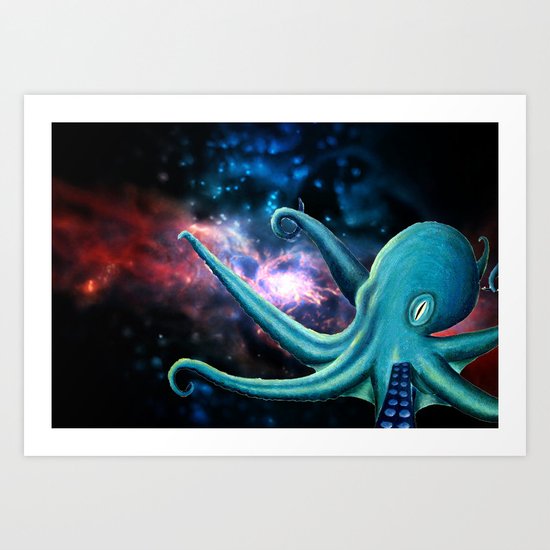octopus astronaut Art Print