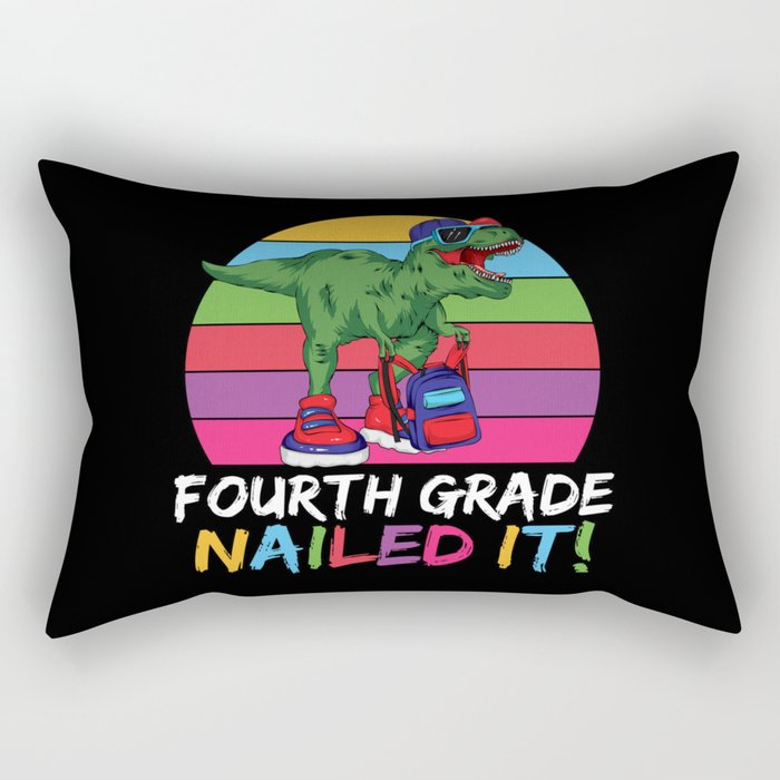 Fourth Grade Nailed It Dinosaur Rectangular Pillow