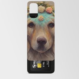 Golden Retriever with Flower Crown Portrait Android Card Case