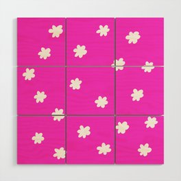 lovely pink and white flowers Wood Wall Art