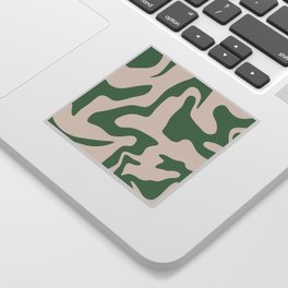 Green Liquid Zebra Sticker
