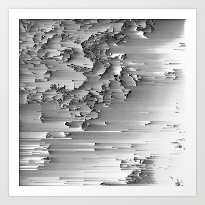 Japanese Glitch Art No 2 Art Print